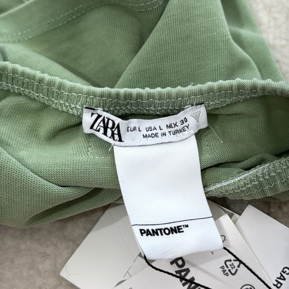 ZARA Special Edition Large  PANTONE  WASHED EFFECT CROP HALTER TOP - Picture 12 of 13